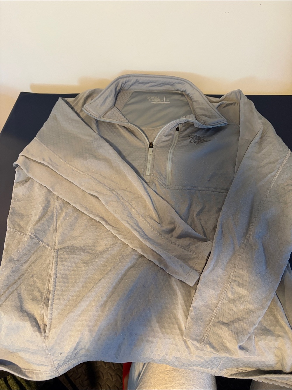 Men's Light Gray Performance Quarter-Zip Jacket